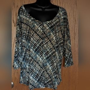 NWT Women's DB For Dress Barn Tunic, Stretchy, Lightweight,‎ Spring Summer Sz 1X